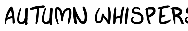 Autumn Whispers font preview